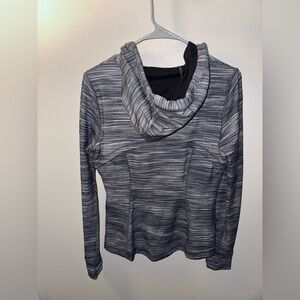 Lululemon Define Hooded Zip-Up Jacket Nulu Size 10 Heather Gray and Black